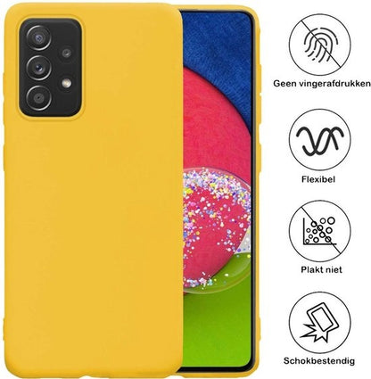 Samsung A52s Hoesje Siliconen Backcover Lichtgewicht - Geel