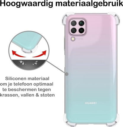 Huawei P40 Lite Hoesje Shockproof Backcover Siliconen - Transparant