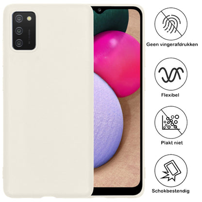 Samsung A03s Hoesje Siliconen Backcover Lichtgewicht - Wit