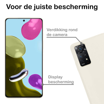 Xiaomi Redmi Note 11 Hoesje Siliconen Backcover Lichtgewicht - Wit