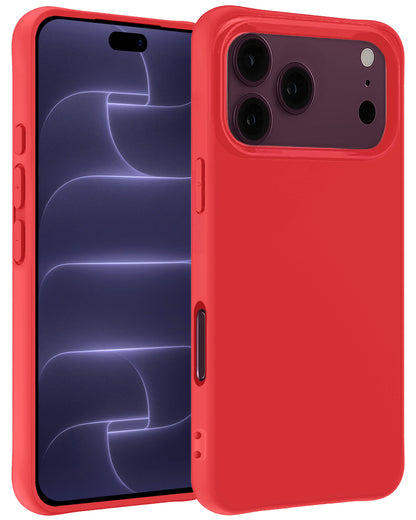 iPhone 18 Pro Max Hoesje Siliconen Backcover Lichtgewicht - Rood
