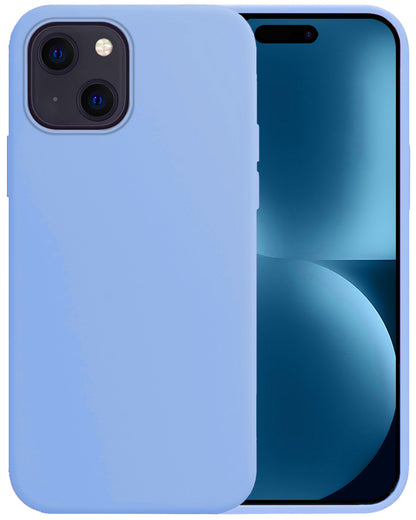 iPhone 15 Hoesje Siliconen Backcover Lichtgewicht - Lichtblauw
