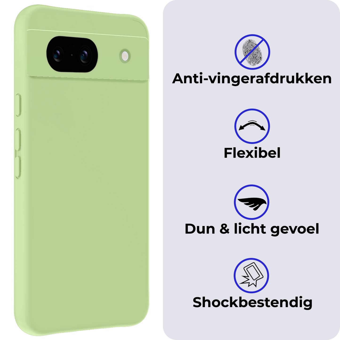 Google Pixel 8a Hoesje Siliconen - Groen