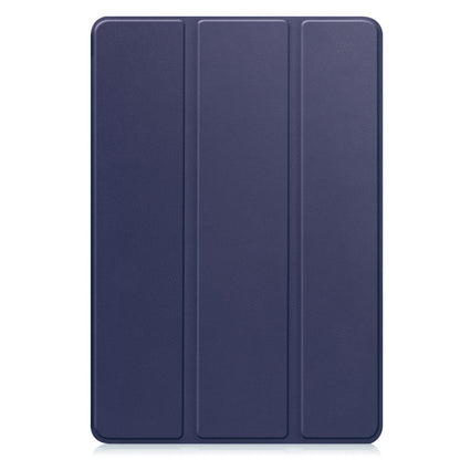 Samsung Galaxy Tab S9 FE Plus Trifold Bookcase Hoes met Penhouder voor S Pen - Donkerblauw