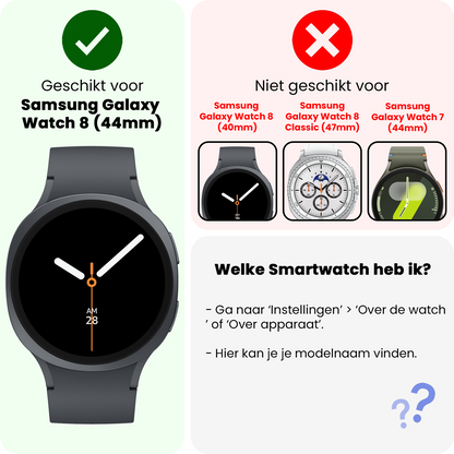 Samsung Watch 8 (44 mm) Screenprotector Gehard Glas - Anti-kras