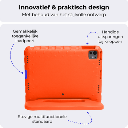 iPad Pro 2018/2020/2021/2022 (12,9 inch) Kinderhoes Shockabsorberend Foam - Oranje