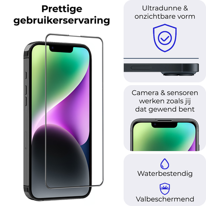 iPhone 14 Pro Screenprotector Flexibel Glas met Installatieframe