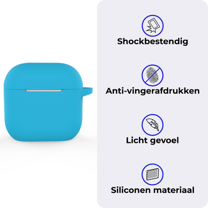 AirPods 4 Hoesje Siliconen Krasbestendig - Lichtblauw