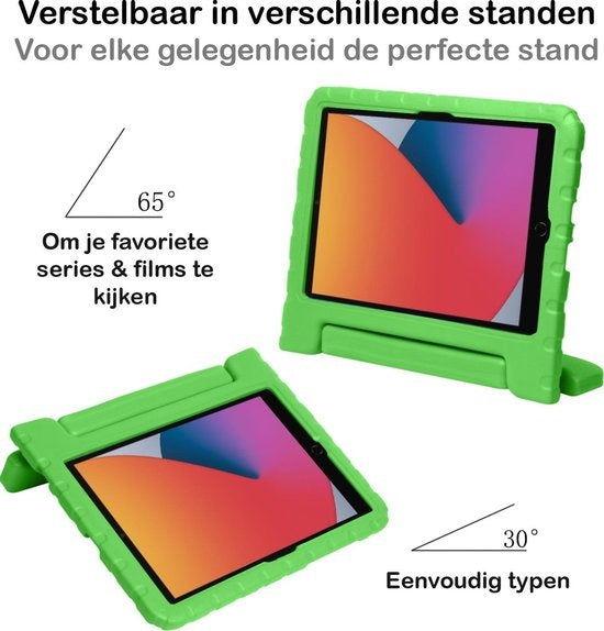 iPad 10.2 2019/2020 Hoesje Kids Cover Bumper - Groen