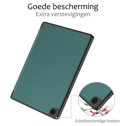 Samsung Galaxy Tab A9 Hoesje Book Case - Donkergroen