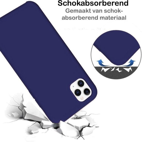 iPhone 11 Pro Max Hoesje Siliconen - Donkerblauw