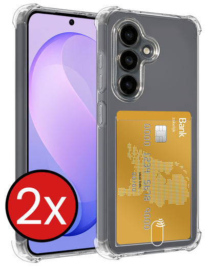 Samsung S26 FE Hoesje Kaarthouder Backcover Shockproof - Transparant