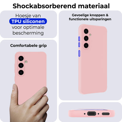 Samsung A35 Hoesje Siliconen Backcover Lichtgewicht - Lichtroze
