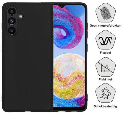 Samsung A04s Hoesje Siliconen Backcover Lichtgewicht - Zwart