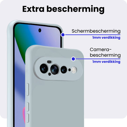 Google Pixel 11 Pro XL Hoesje Siliconen Backcover Lichtgewicht - Lichtblauw