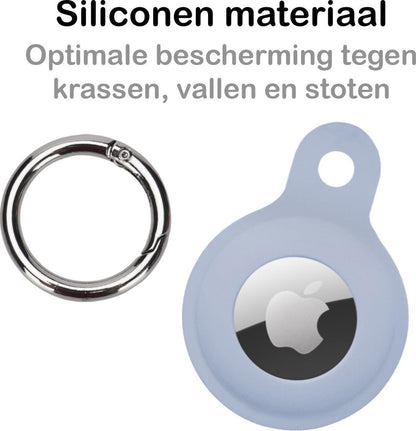 Apple AirTag Hoesje Siliconen Full Cover Lichtgewicht - Grijsblauw