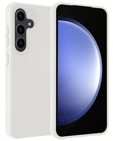 Samsung S23 FE Hoesje Siliconen Backcover Lichtgewicht - Wit