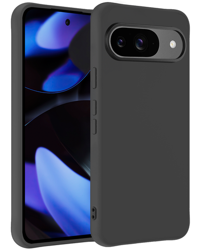 Google Pixel 9 Hoesje Siliconen Backcover Lichtgewicht - Zwart