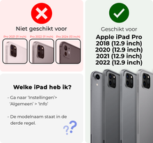 iPad Pro 2018/2020/2021/2022 (12,9 inch) Kinderhoes Shockabsorberend Foam - Zwart