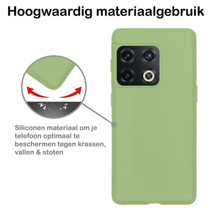 OnePlus 10 Pro Hoesje Siliconen - Groen