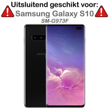 Samsung S10 Hoesje Bookcase Cover met Kaarthouder - Donkerblauw