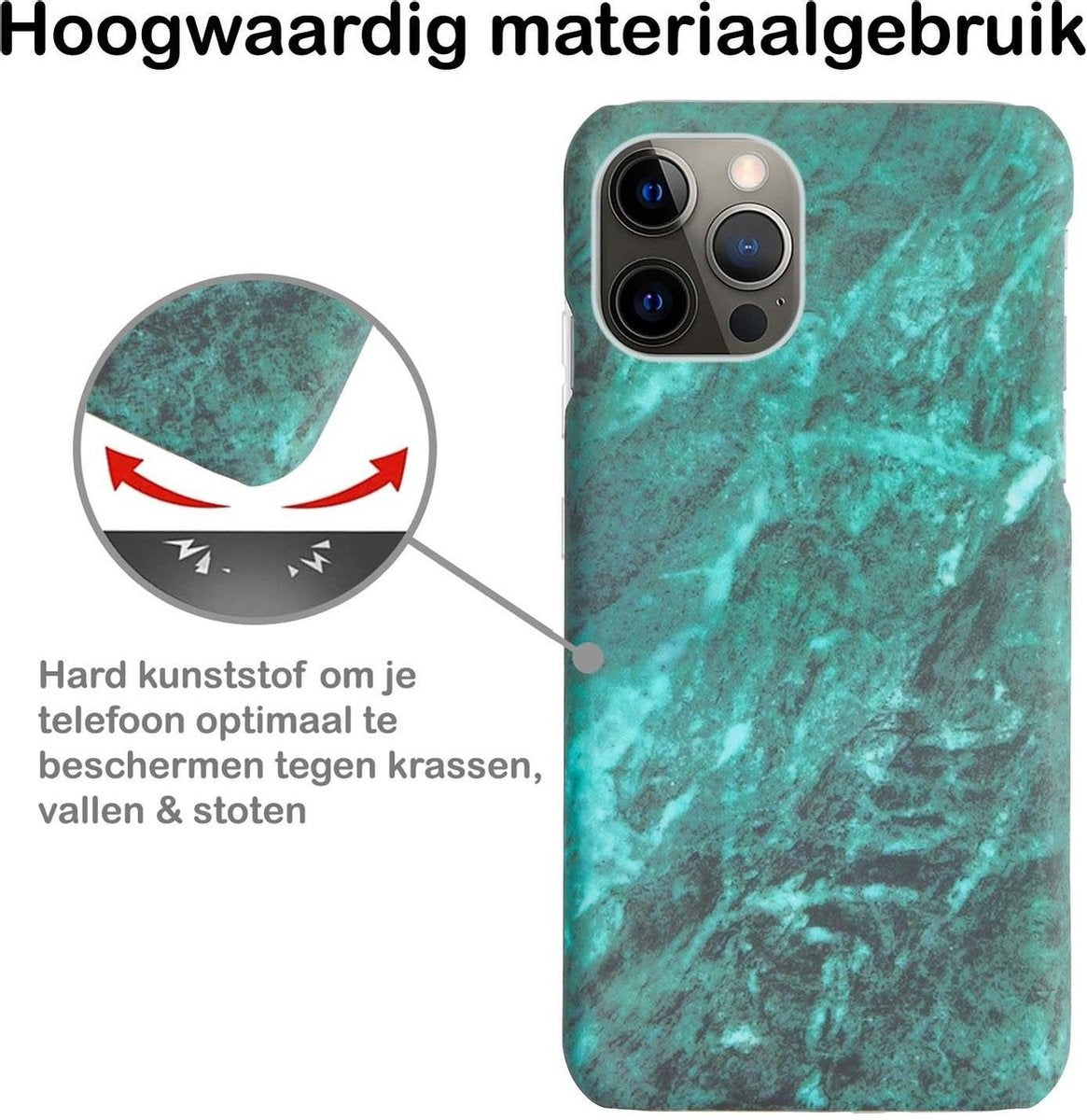 iPhone 11 Pro Hoesje Marmer - Groen