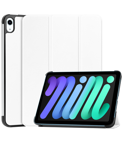iPad Mini 7 Trifold Bookcase Hoes - Wit
