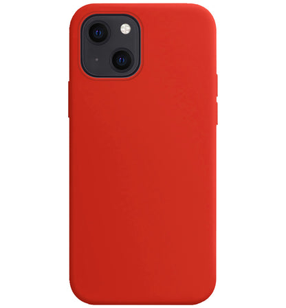 iPhone 14 Hoesje Siliconen Backcover Lichtgewicht - Rood