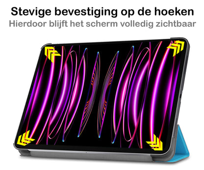 iPad Pro 2022 (11 inch) Trifold Bookcase Hoes - Lichtblauw