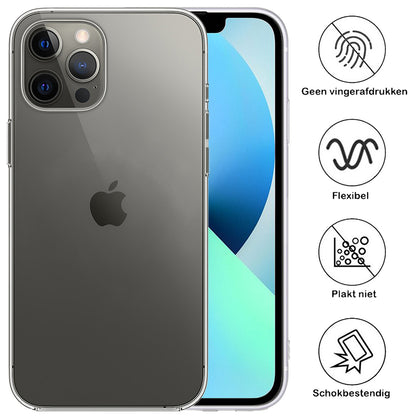 iPhone 13 Pro Hoesje Siliconen Backcover Lichtgewicht - Transparant
