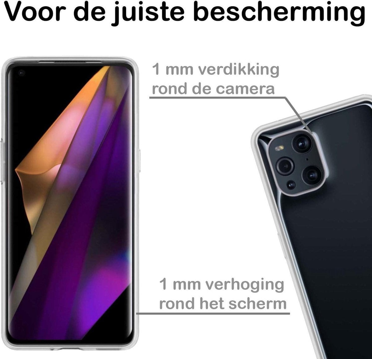 OPPO Find X3 Pro Hoesje Siliconen - Transparant