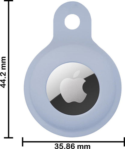 Apple AirTag Hoesje Siliconen Full Cover Lichtgewicht - Grijsblauw