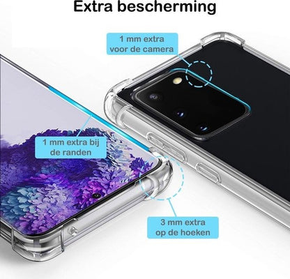 Samsung S20 Hoesje Shockproof Backcover Siliconen - Transparant