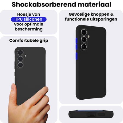 Samsung A57 Hoesje Siliconen Backcover Lichtgewicht - Zwart