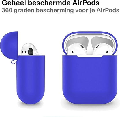 AirPods 1 Hoesje Siliconen Lichtgewicht - Donkerblauw