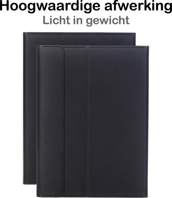 Samsung Galaxy Tab S6 Lite Hoesje Toetsenbord Case Kunstleer - Zwart