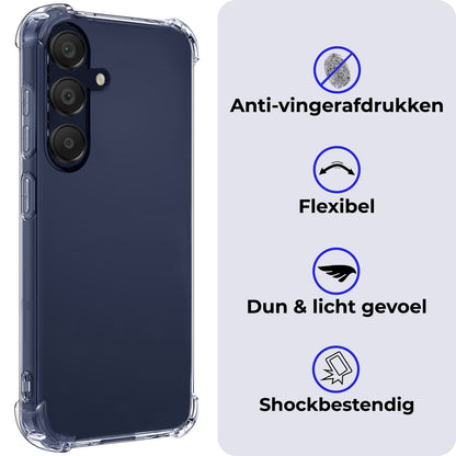 Samsung A25 Hoesje Shockproof Backcover Siliconen - Transparant