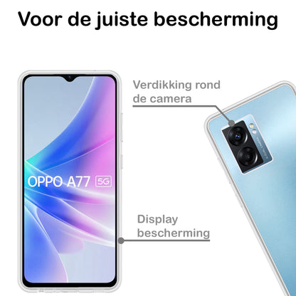 OPPO A77 Hoesje Siliconen - Transparant