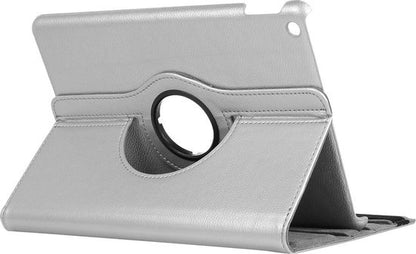 iPad 10.2 2019 Trifold Bookcase Hoes 360 Graden Draaibaar - Zilver