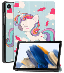 Samsung Galaxy Tab A8 Trifold Bookcase Hoes - Eenhoorn