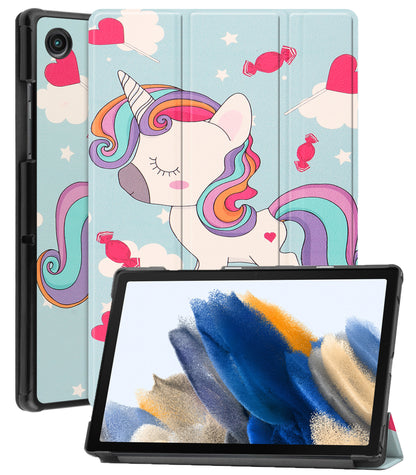 Samsung Galaxy Tab A8 Trifold Bookcase Hoes - Eenhoorn