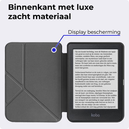 Kobo Clara BW Trifold Bookcase Hoes - Donkerblauw