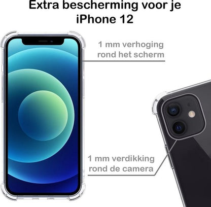 iPhone 12 Mini Hoesje Shockproof Backcover Siliconen - Transparant