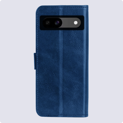 Google Pixel 8a Hoesje Book Case Kunstleer - Donkerblauw