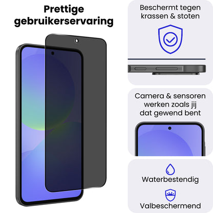 Samsung A36 Screenprotector Gehard Glas - Privacy