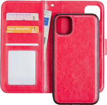 iPhone 11 Hoesje Bookcase Cover Uitneembaar - Donkerroze