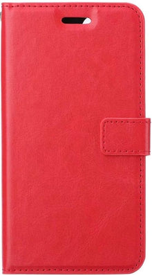 iPhone 12 Pro Max Hoesje Bookcase Cover met Kaarthouder - Rood