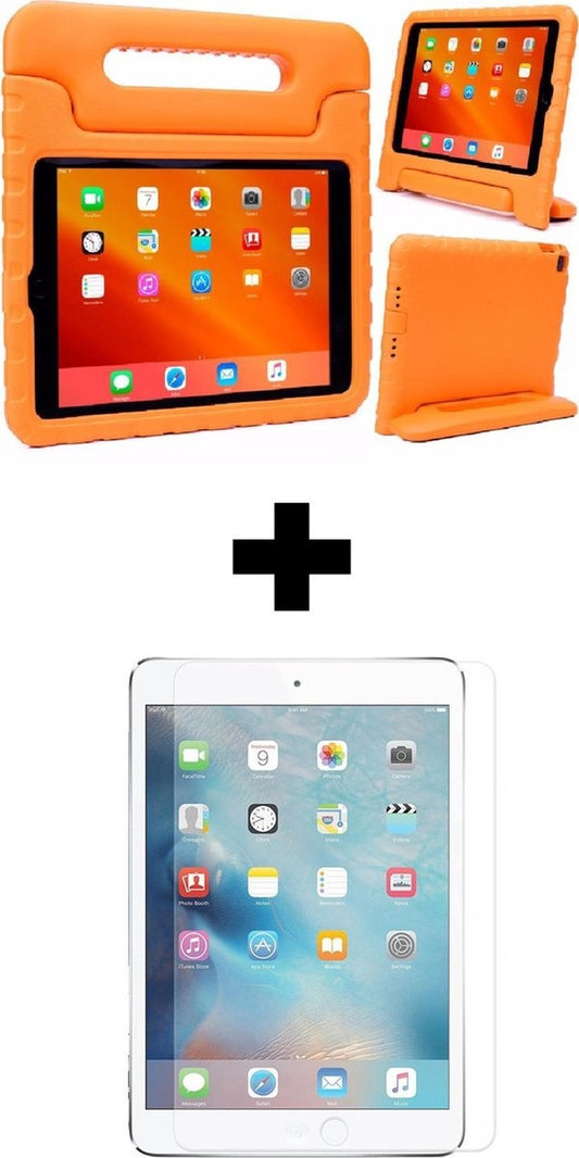 iPad Air 2 Hoesje Kids Cover Bumper Met Screenprotector - Oranje