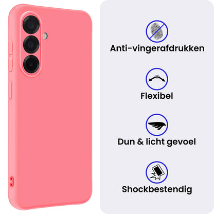 Samsung A56 Hoesje Siliconen Backcover Lichtgewicht - Lichtroze