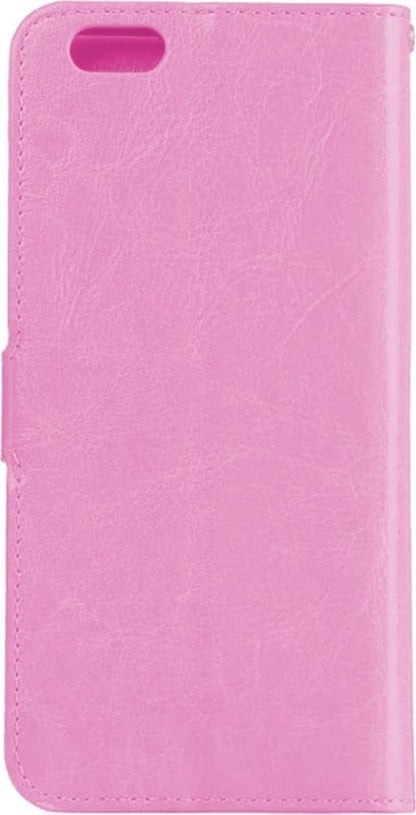 Hoes Geschikt voor iPhone 5SE Hoes Bookcase Hoesje - Licht Roze